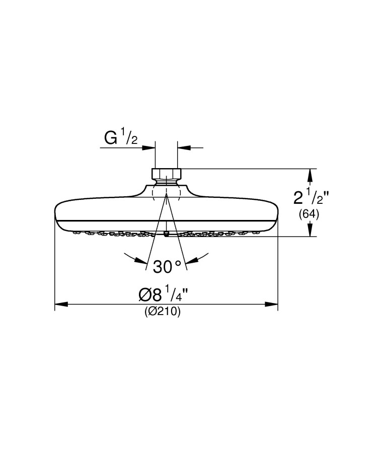 Grohe Tempesta 210 26409000 верхний душ