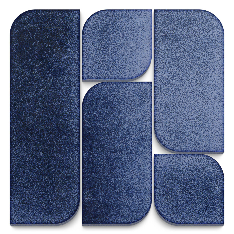 Керамическая плитка Модульное Панно Kerama Marazzi Прованс Силуэт синий 30x30x1,6 KMD3RIC013