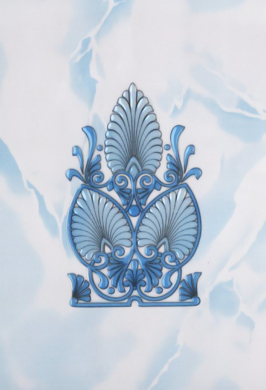 Газкерамика Восток 20х30см декор настенный голубой глянцевый 