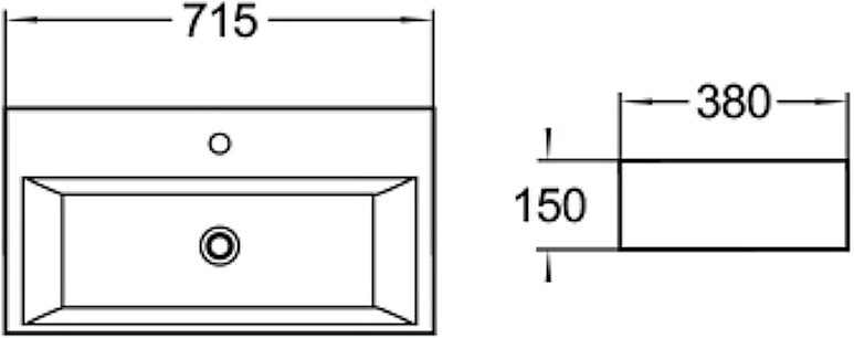 SantiLine SL-1007 раковина накладная 71 см