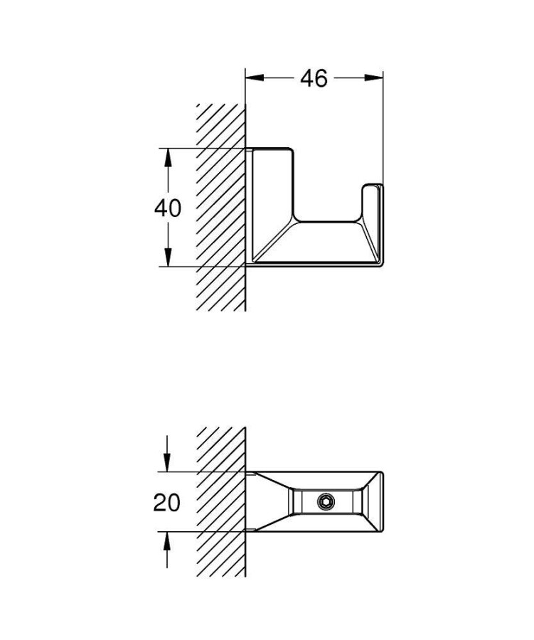 Grohe Selection Cube 40782000 крючок