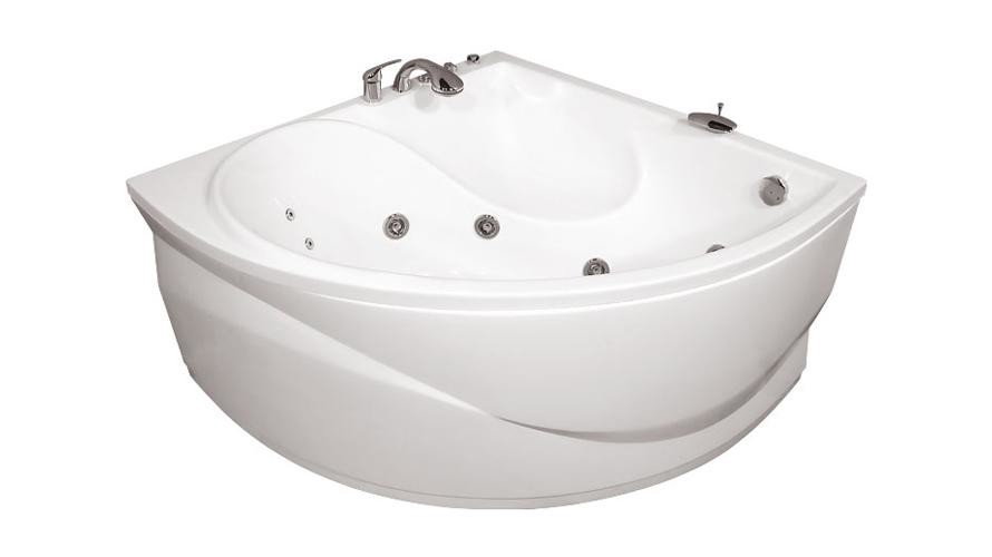 Triton Синди 125х125 см ванна акриловая угловая гидроаэромассажная с фронтальной панелью сифоном и каркасом