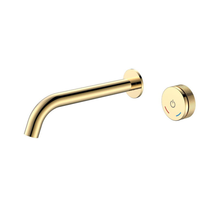 Смеситель автоматический для раковины из стены на 2 отв. Boheme Tech Gold 158/2-G