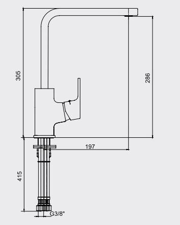 E.C.A. Tiera 104818123EX смеситель для кухни хром