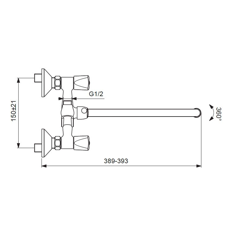 Vidima Practice BA230AA смеситель для ванны и душа хром