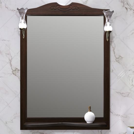 Opadiris Клио зеркало со светильниками 70 см орех 001221