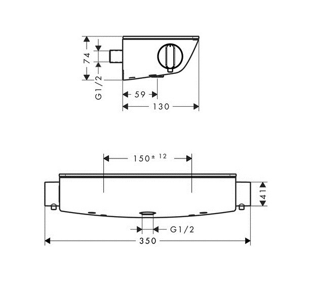 Hansgrohe Ecostat Select 13161400 смеситель для душа белый/хром