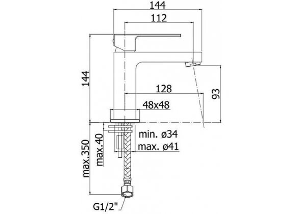 Paffoni Elle EL071NO смеситель для раковины черный