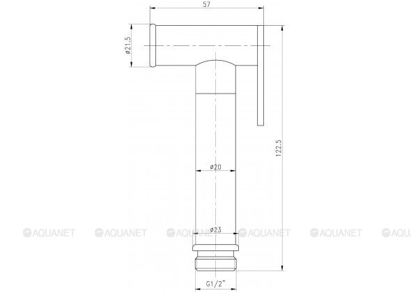 Aquanet Static 1.04 смеситель с гигиеническим душем набор хром