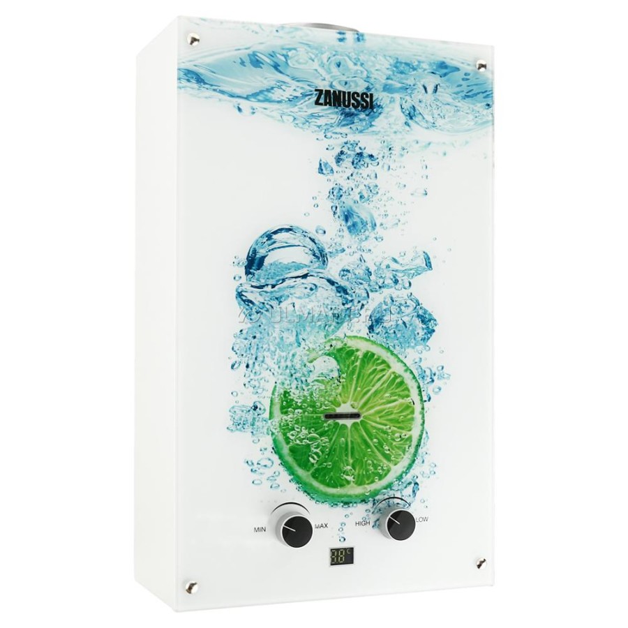 Zanussi GWH 10 Fonte Glass Lime газовая колонка белый 20 кВт