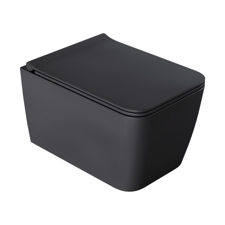 Унитаз подвесной Boheme Zen Anthracite c крышкой 967-SET-A