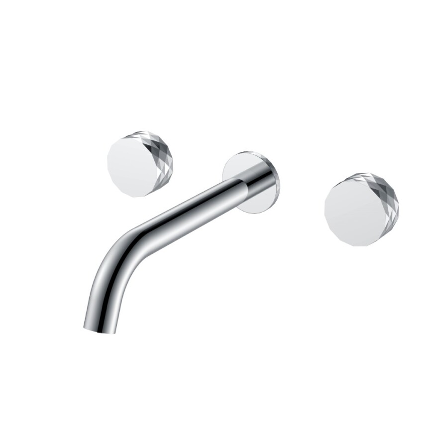 Смеситель для раковины из стены Boheme Stick Хром ручка Diamond 152-2-CR.1