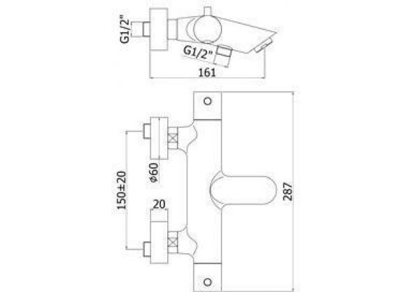 Paffoni Light LIQ022ST смеситель для ванны сталь