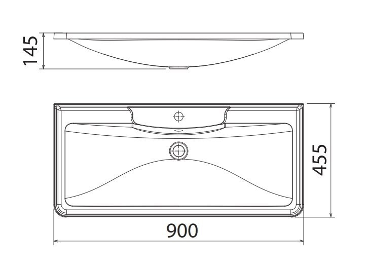 BelBagno Albano 90 см тумба с раковиной ALBANO-900-2C-PIA-RR напольная