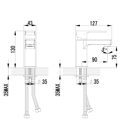 Lemark Plus Grace LM1506C смеситель для раковины 25 мм