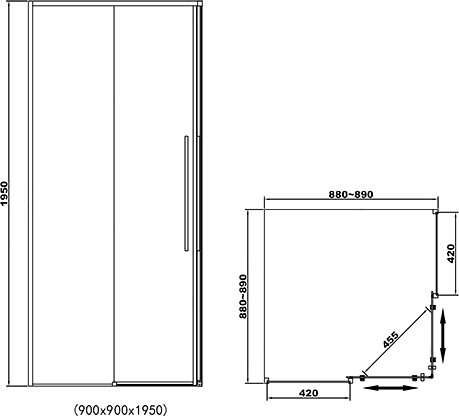 RGW Stilvoll SV-31-B душевое ограждение 90*90*195