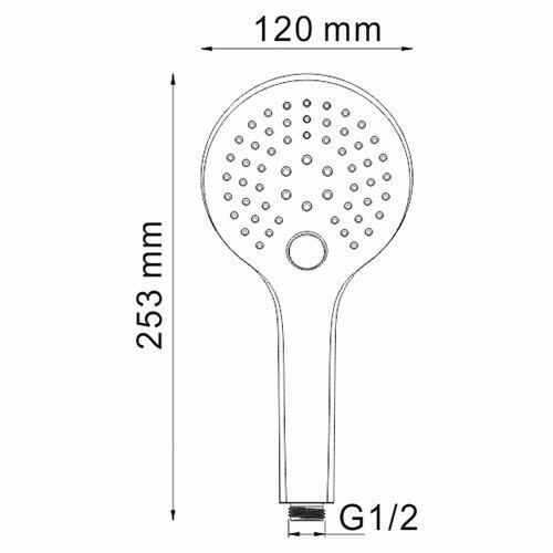 WasserKRAFT A061 ручной душ хром