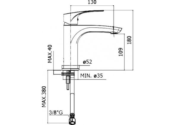 Paffoni Lime LM071CR смеситель для раковины хром