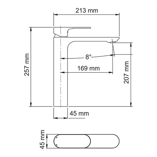 WasserKRAFT Dinkel 5803H смеситель для раковины 35 мм