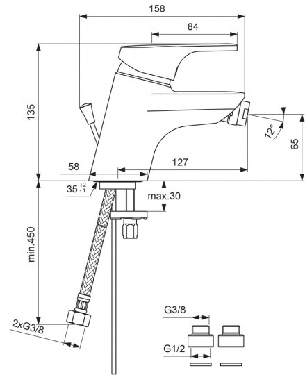 Vidima Form BA064AA смеситель для биде