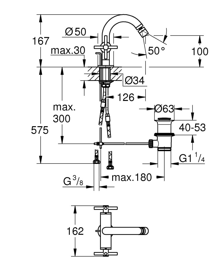 Grohe Atrio New 24027003 смеситель для биде