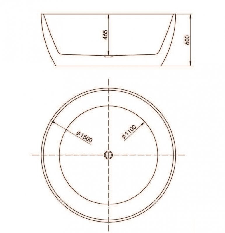 BelBagno BB204-1500 150*150 ванна акриловая круглая