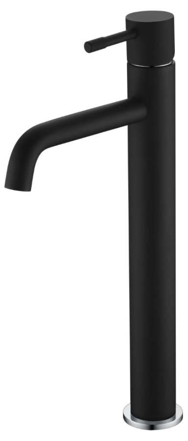 Смеситель для умывальника высокий Boheme Uno Черный / Хром 462-BCR