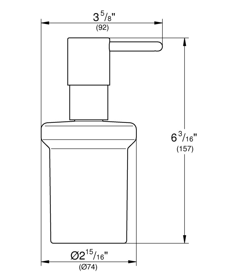 Grohe Essentials 40394DL1 дозатор жидкого мыла тёплый закат матовый