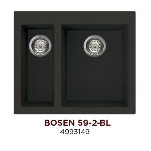 Omoikiri Bosen 59-2-BL 4993149 кухонная мойка тetogranit черный 59х50 см