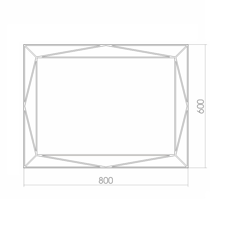 Зеркальное полотно Azario Креатив 80*60 ФР-00001401