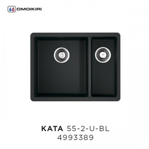 Omoikiri Kata 55-2-U-BL 4993389 кухонная мойка аrtgranit черный 54х42 см