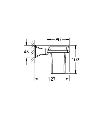 Grohe Grandera 40626000 стакан для зубных щеток