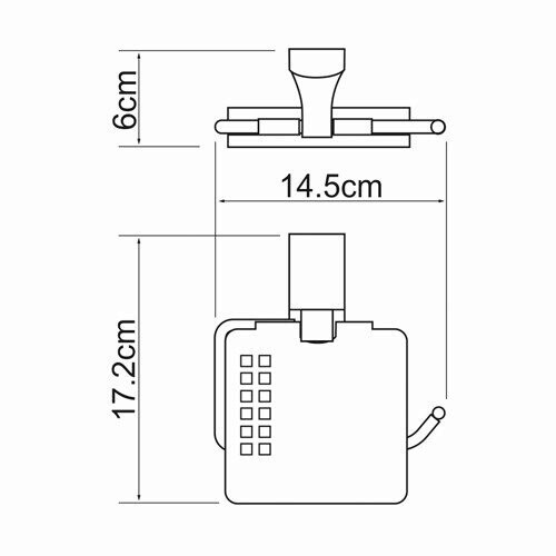 WasserKRAFT Leine K-5025 держатель для туалетной бумаги хром