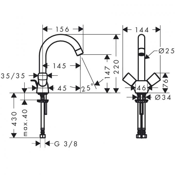 Hansgrohe Logis 71222000 смеситель для раковины хром