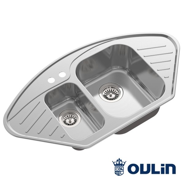 Oulin OL-310 кухонная мойка satin система POP-UP 96.7x51.8 см