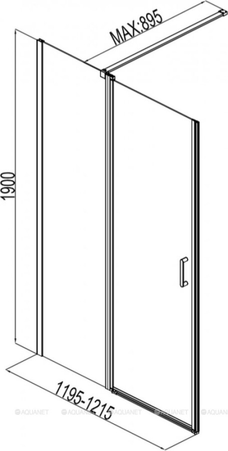 Aquanet Cinetic AE12-N-120H190U-CT душевые двери 120*190