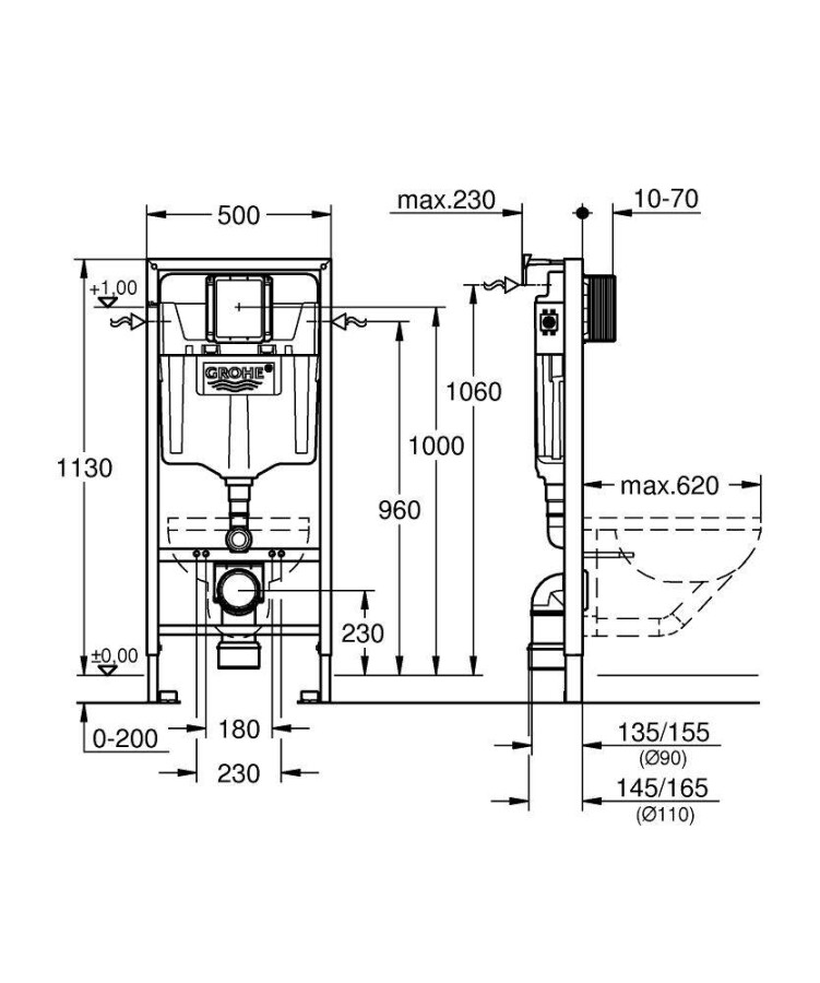 Grohe Rapid SL 38539001 инсталляция для унитаза