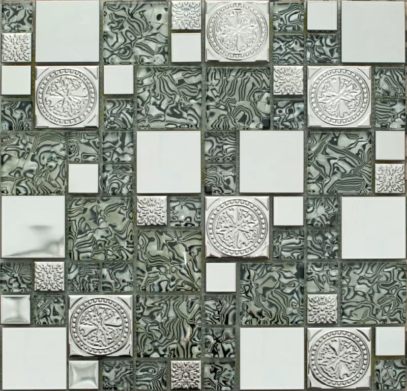 NS Mosaic Metal мозаика металл, стекло 30х30 см MS-620