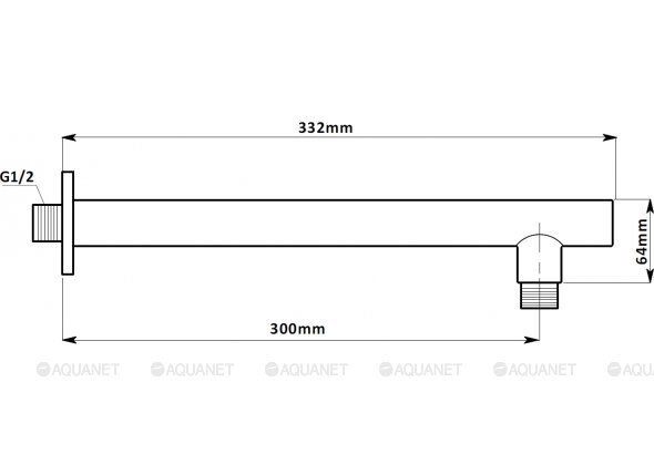 Aquanet Static 2.09 душевая система скрытый монтаж