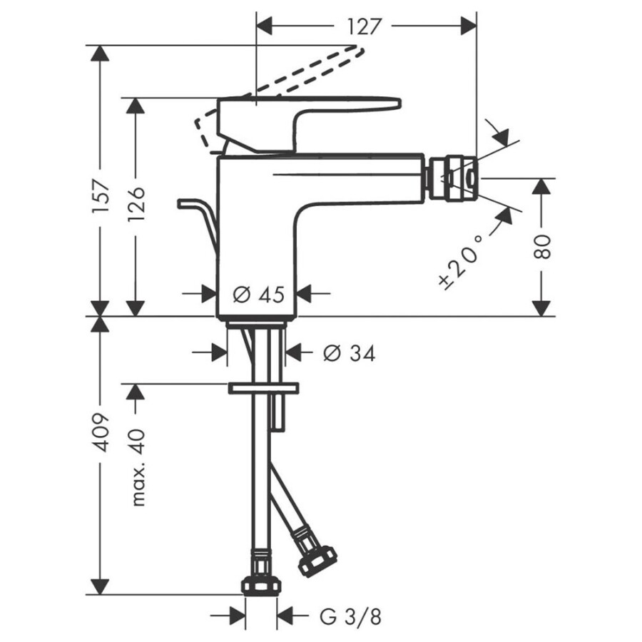 Hansgrohe Vernis Blend 71210670 смеситель для биде