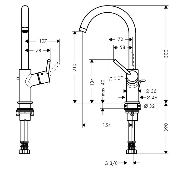 Hansgrohe Talis 32084000 смеситель для раковины хром