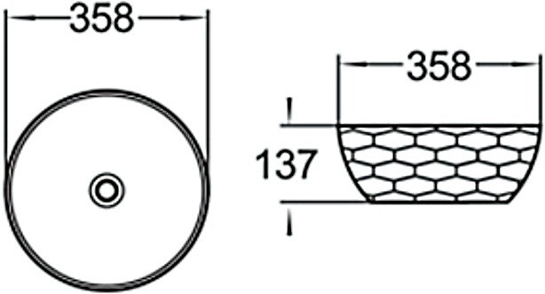 SantiLine SL-1038 раковина накладная 35 см