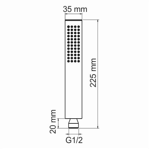 WasserKRAFT A103 ручной душ хром