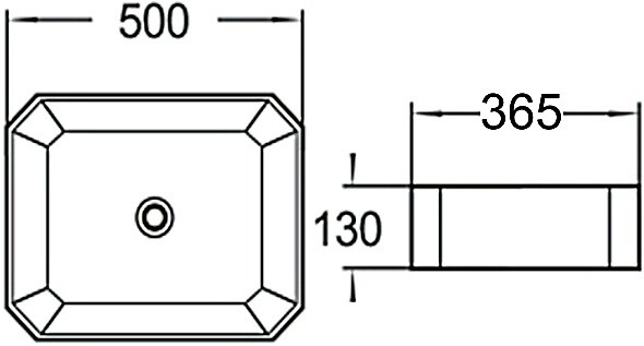 SantiLine SL-1013 раковина накладная 50 см