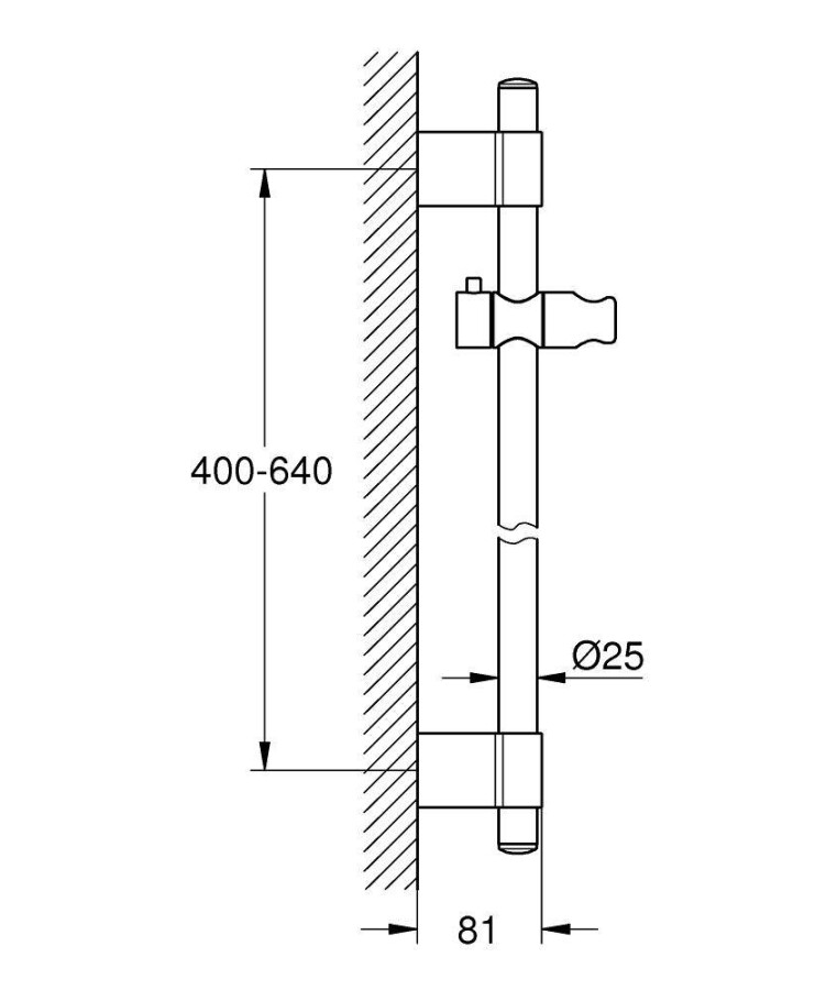 Grohe Power&Soul 27784000 душевая штанга