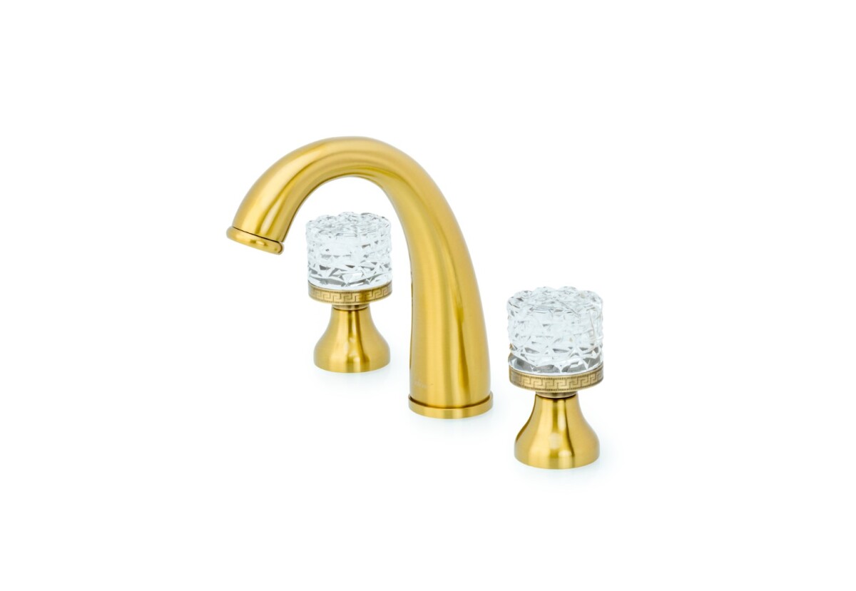 Смеситель для раковины на 3отв. Boheme Crystal Бронза 317-CRST
