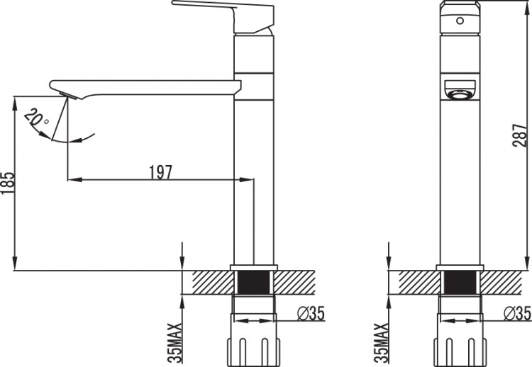 Iddis Edifice ED5WBSGi05 смеситель для кухни белый/хром