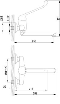 Lemark LM4611C Проджект смеситель для ванны хром