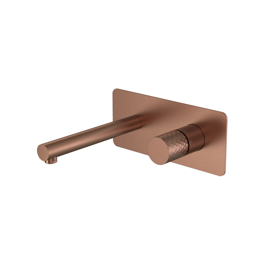 Смеситель для раковины из стены Boheme Stick ручка Diamond Brushed Bronze 125-BRB