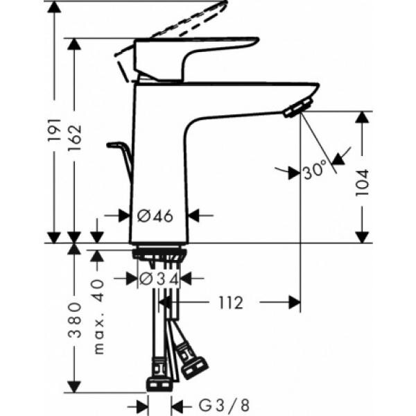 Hansgrohe Talis E 71712670 смеситель для раковины черный